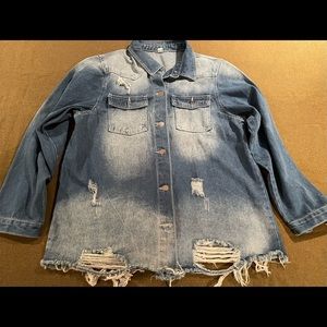 DISTRESSED STYLE DENIM JACKET